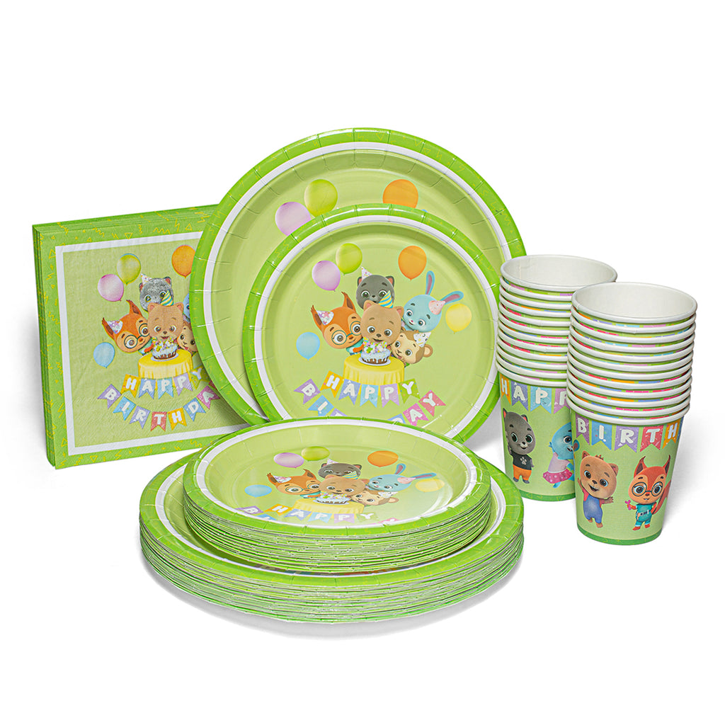 Disposable Dinnerware Set for 24 Guests