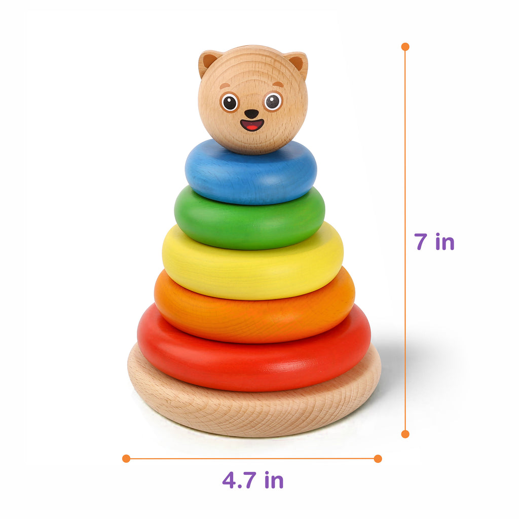wooden stacker toy
